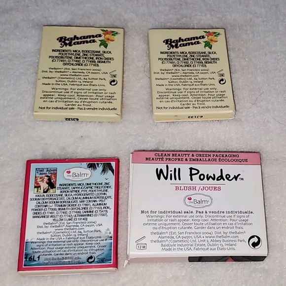NEW Bundle of 4 theBalm Cosmetics Mini Eyeshadow Bronzer Blush Book Design - Picture 9 of 10